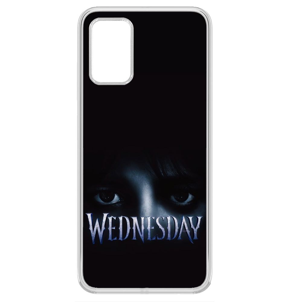Чехол-накладка Krutoff Clear Case Уэнсдей Аддамс - Логотип для Samsung Galaxy A03s (A037)