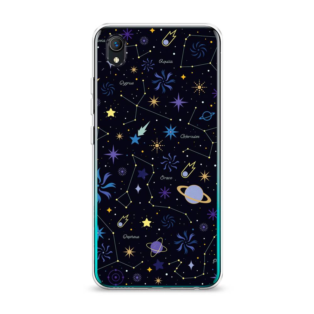 

Чехол на Vivo Y91c "Цветной космос", Желтый, 263250-2