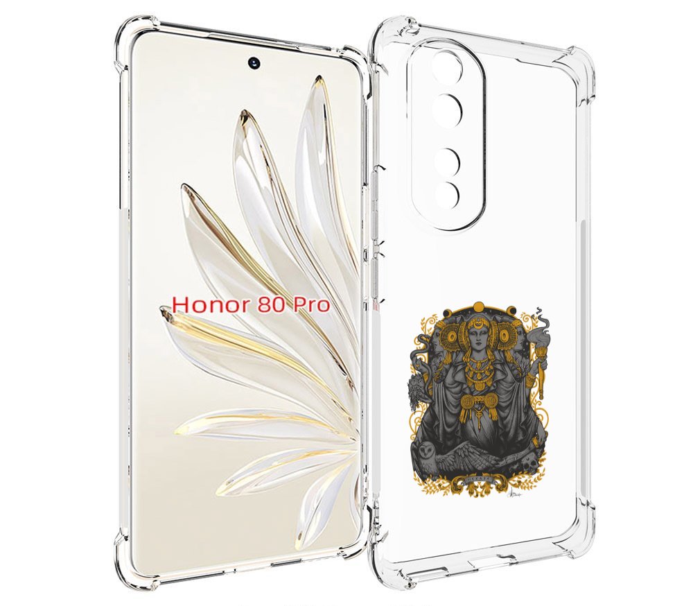 

Чехол MyPads божество с золотыми элементами для Honor 80 Pro, Прозрачный, Tocco