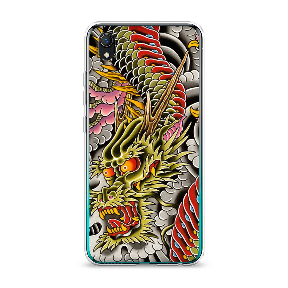 

Чехол на Vivo Y91c "Японский дракон", Желтый;розовый;красный, 263250-4