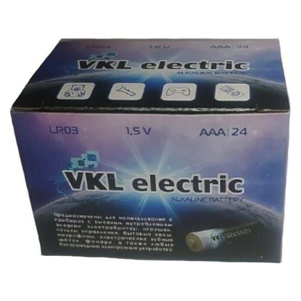 VKL electric LR 03 / ААА Alkaline BOX*24 батарейка 1,5В 24/1200 1194413