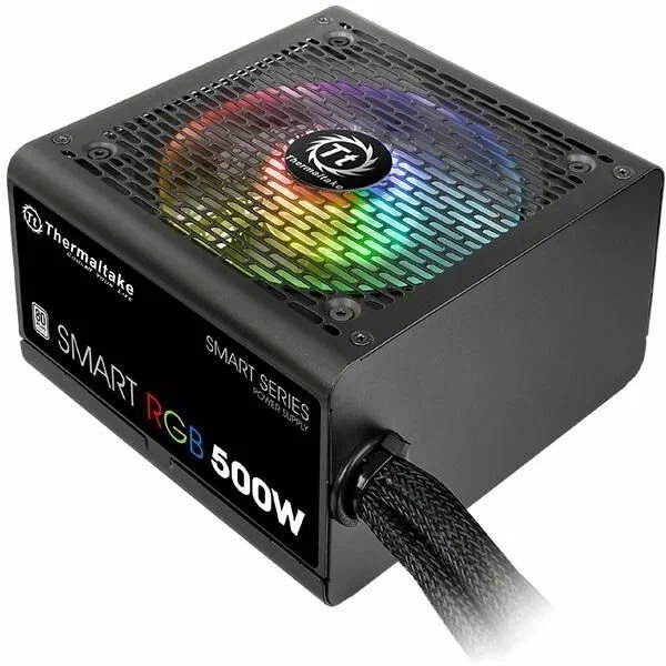 

Блок питания Thermaltake Smart RGB 500W (PS-SPR-0500NHSAWE-1), Черный, Smart RGB