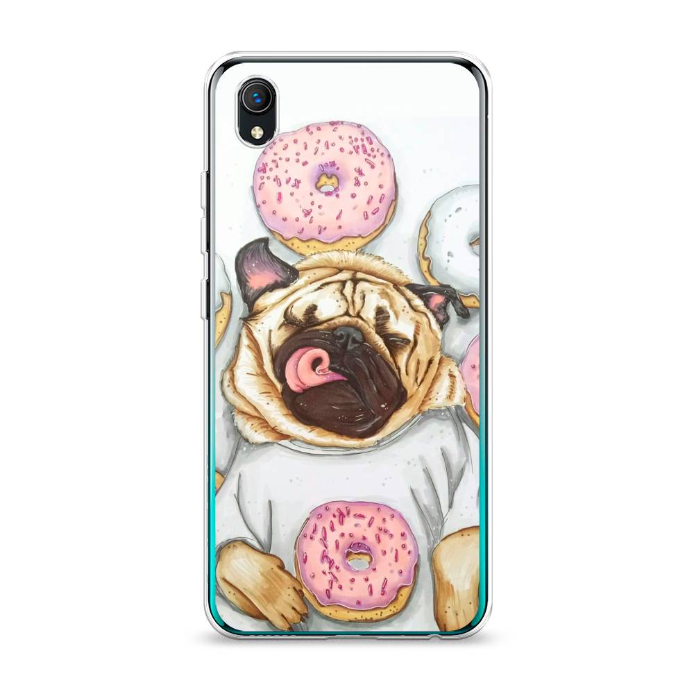 

Чехол на Vivo Y91c "Счастливый мопс", Розовый;бежевый;коричневый, 263250-1