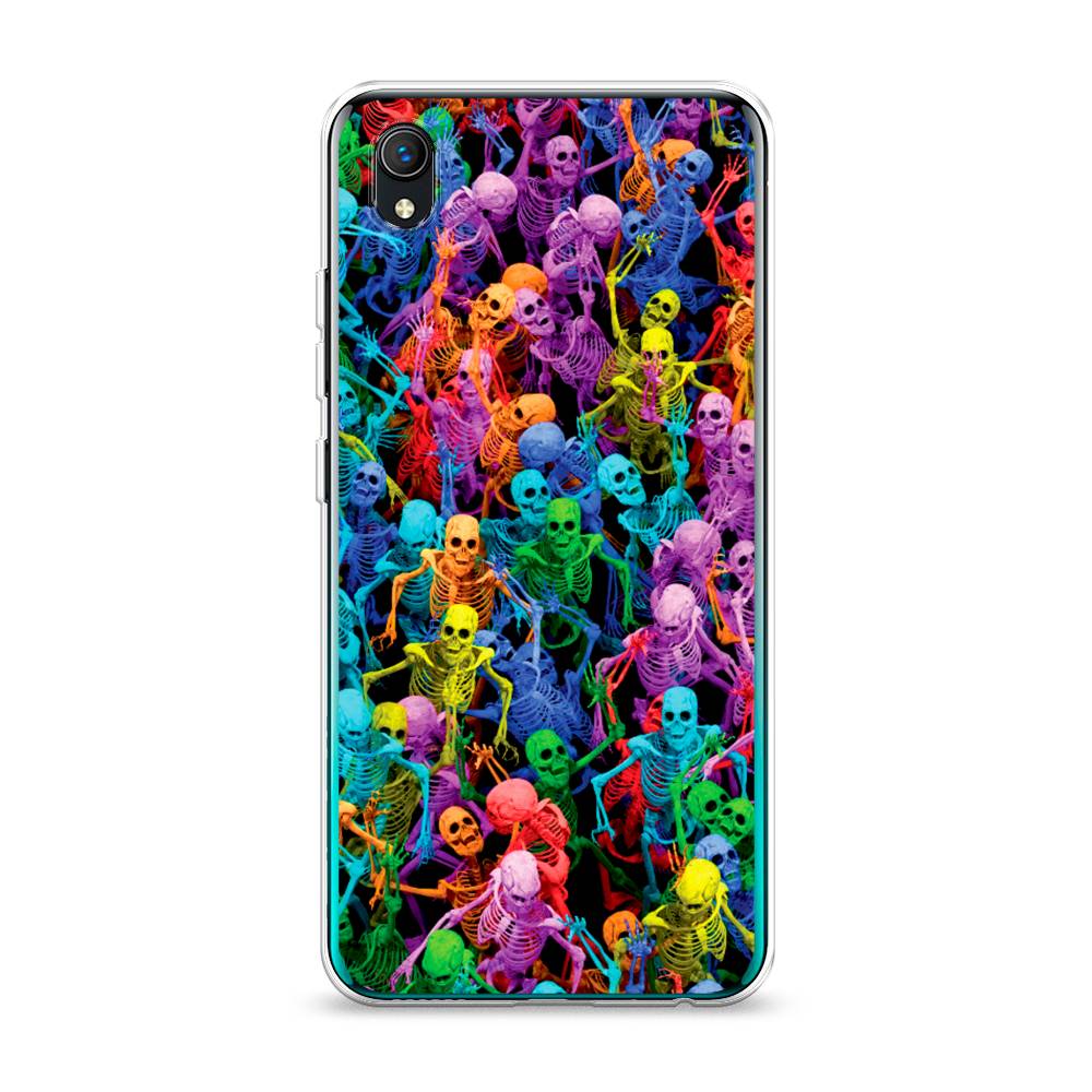 

Чехол на Vivo Y91c "Вечеринка скелетов", Фиолетовый;желтый;оранжевый, 263250-6
