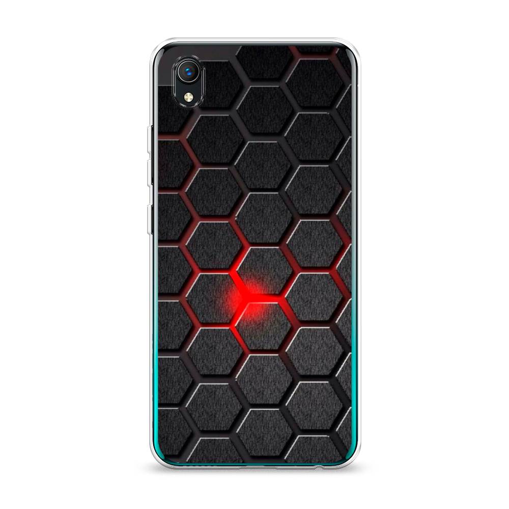 

Чехол на Vivo Y91c "Соты красные", Красный;черный;серый, 263250-3