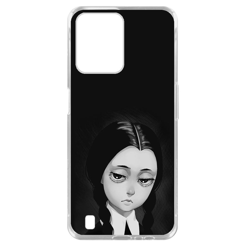 

Чехол-накладка Krutoff Clear Case Уэнсдей Аддамс - Рисованная Уэнсдей для Realme C31, Прозрачный