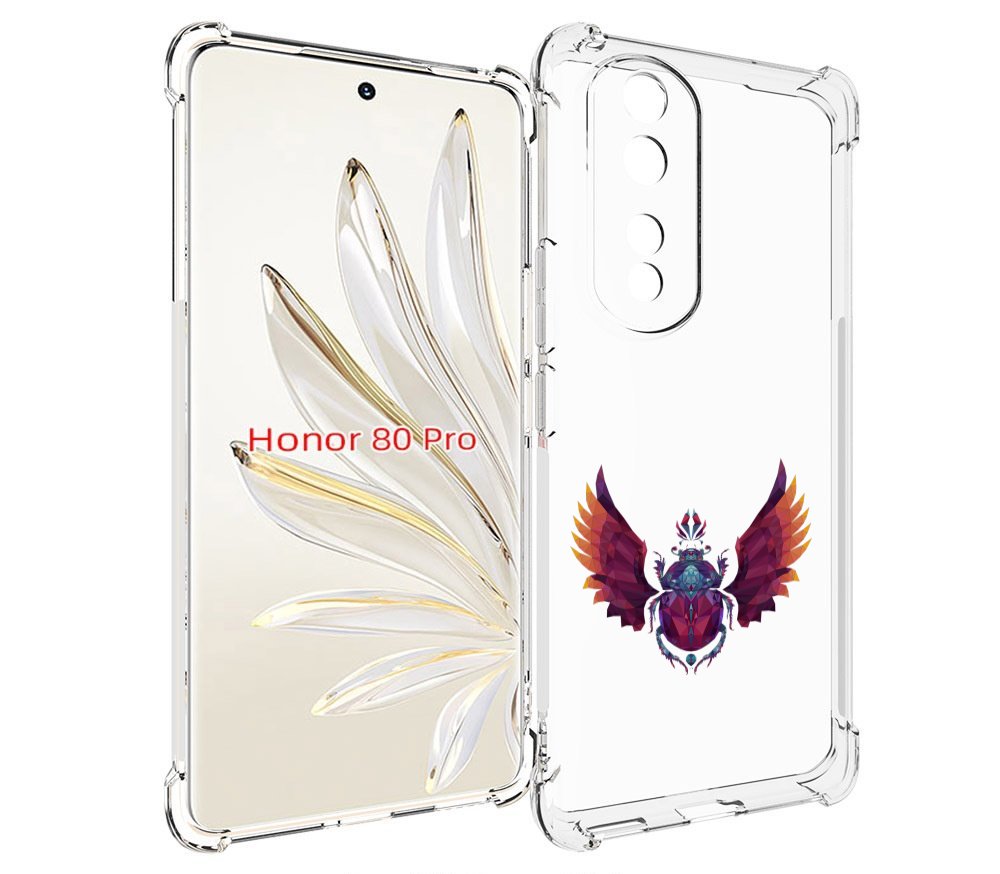 

Чехол MyPads алмазный скоробей для Honor 80 Pro, Прозрачный, Tocco