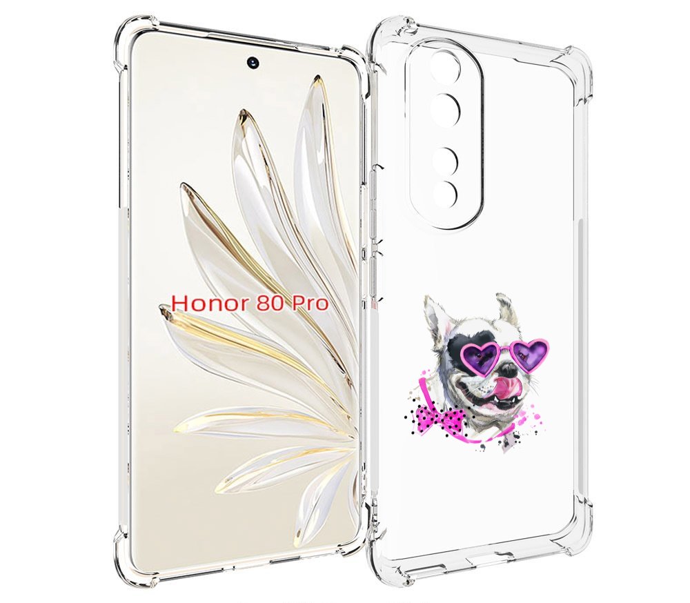 

Чехол MyPads акварельный пёс для Honor 80 Pro, Прозрачный, Tocco