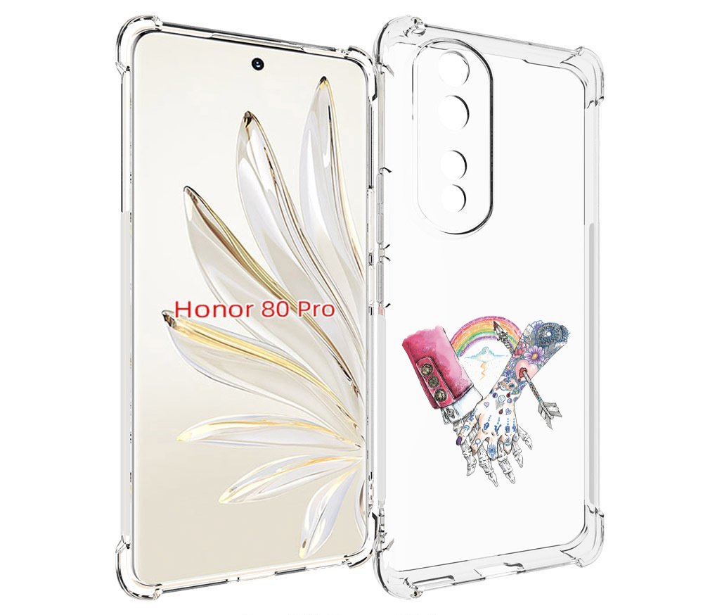 

Чехол MyPads абстракция руки в татуировках для Honor 80 Pro, Прозрачный, Tocco