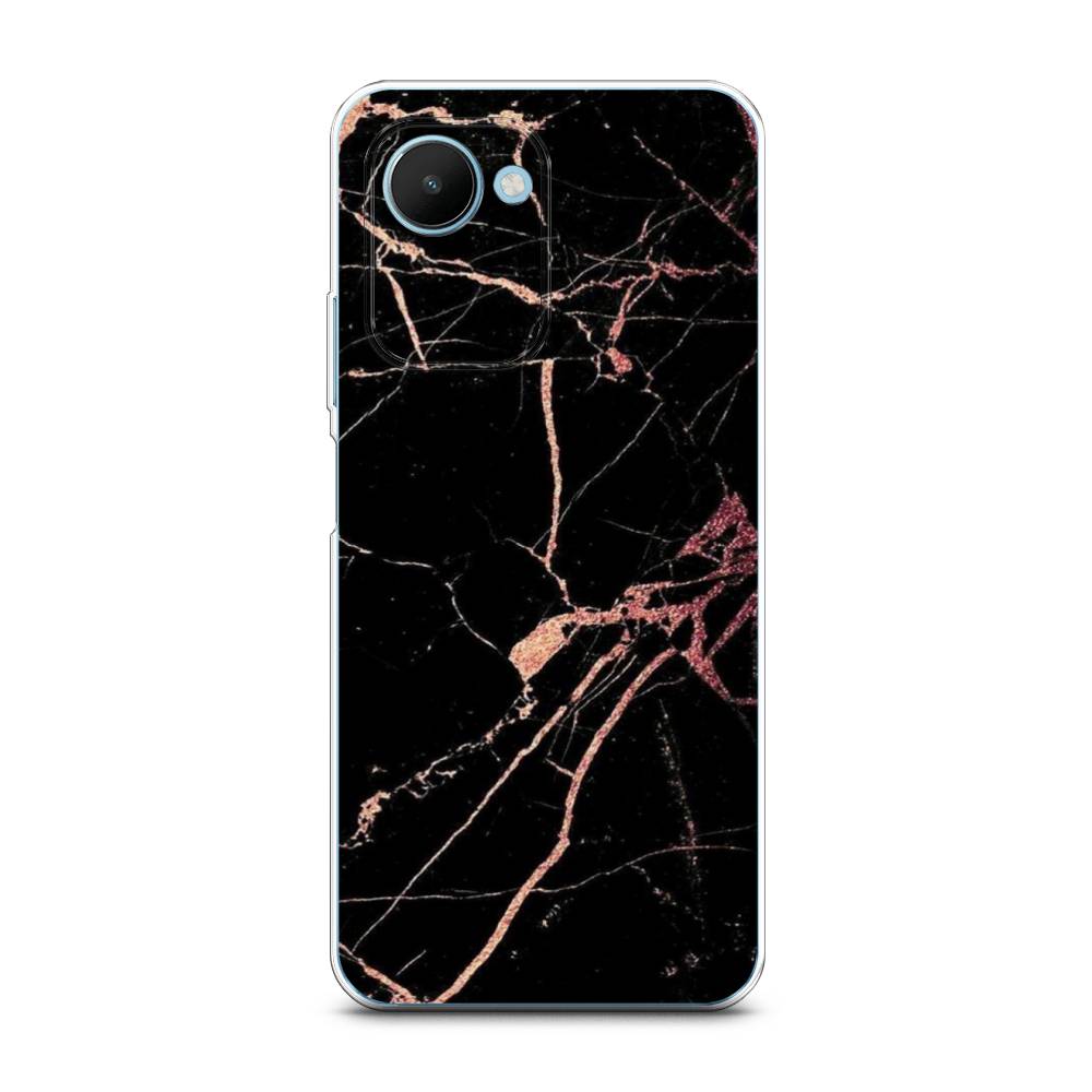 фото Чехол awog для realme c30s 4g "мрамор розовое золото"