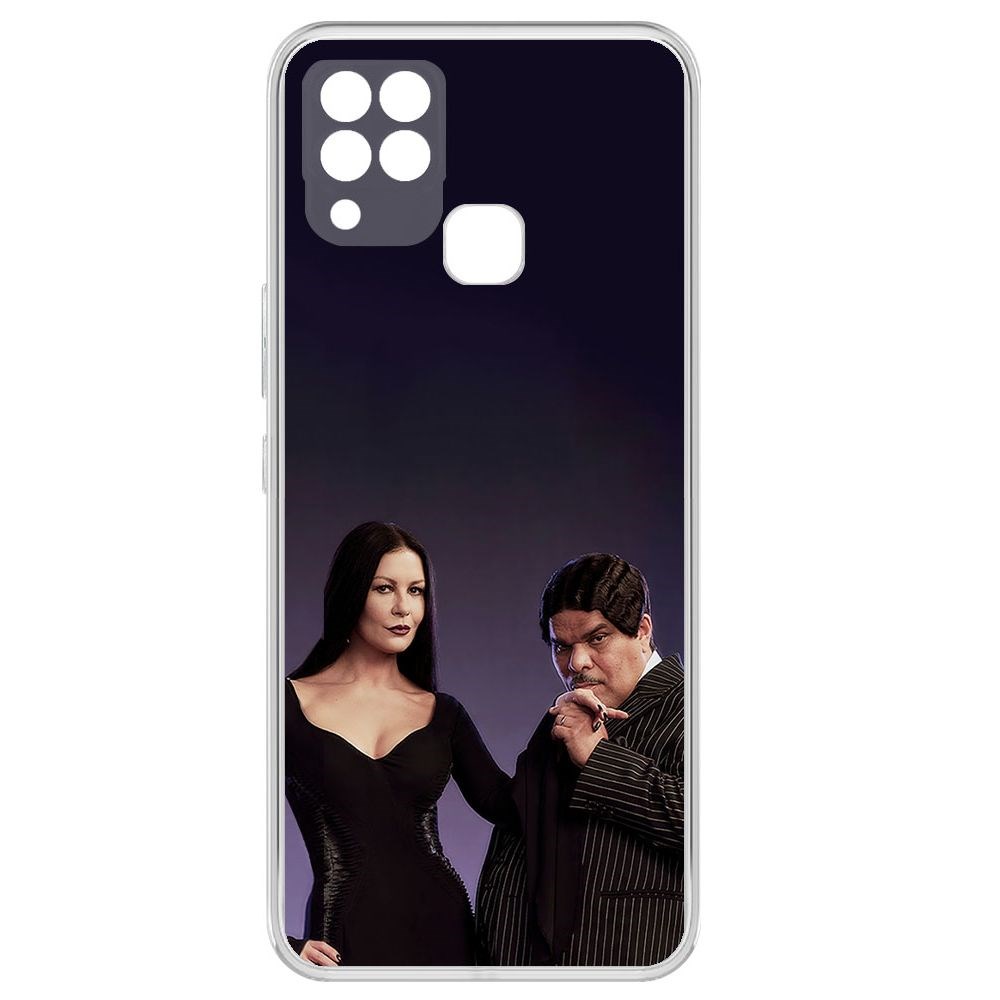 

Чехол-накладка Krutoff Clear Case Уэнсдей Аддамс - Мортиша и Гомес для INFINIX Hot 10S