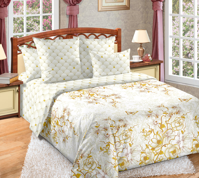 

Постельное белье Злата 1, поплин, 1.5-спальное, наволочки 70х70