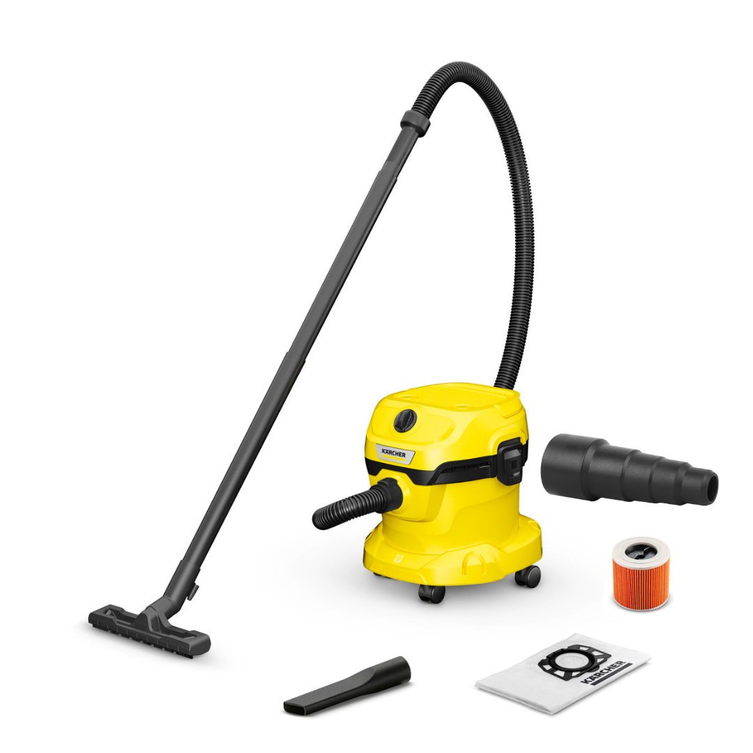 Хозяйственный пылесос Karcher WD 2 Plus V-12/6/18 1.628-015-0/C + переходник 5 ступеней пылесос хозяйственный karcher wd 3 battery