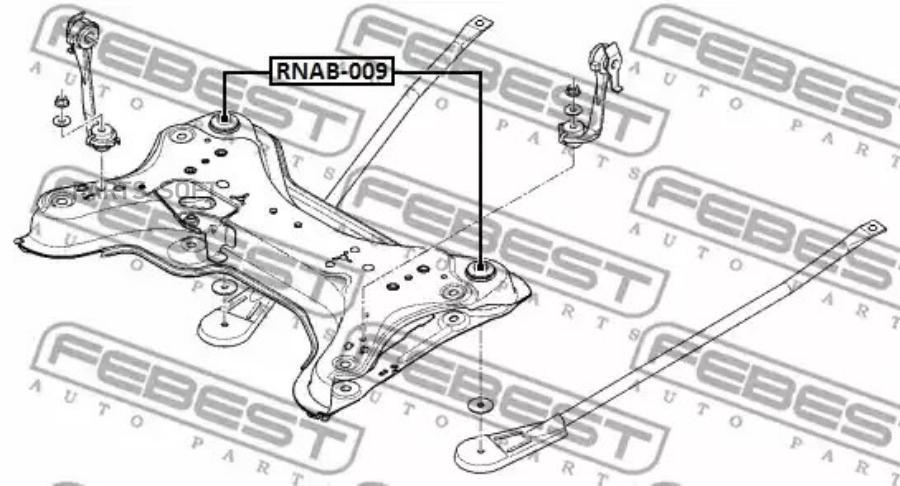 

FEBEST С-б. подрамника зад. RENAULT TRAFIC II (ET) 2009-2014 FEBEST RNAB-009