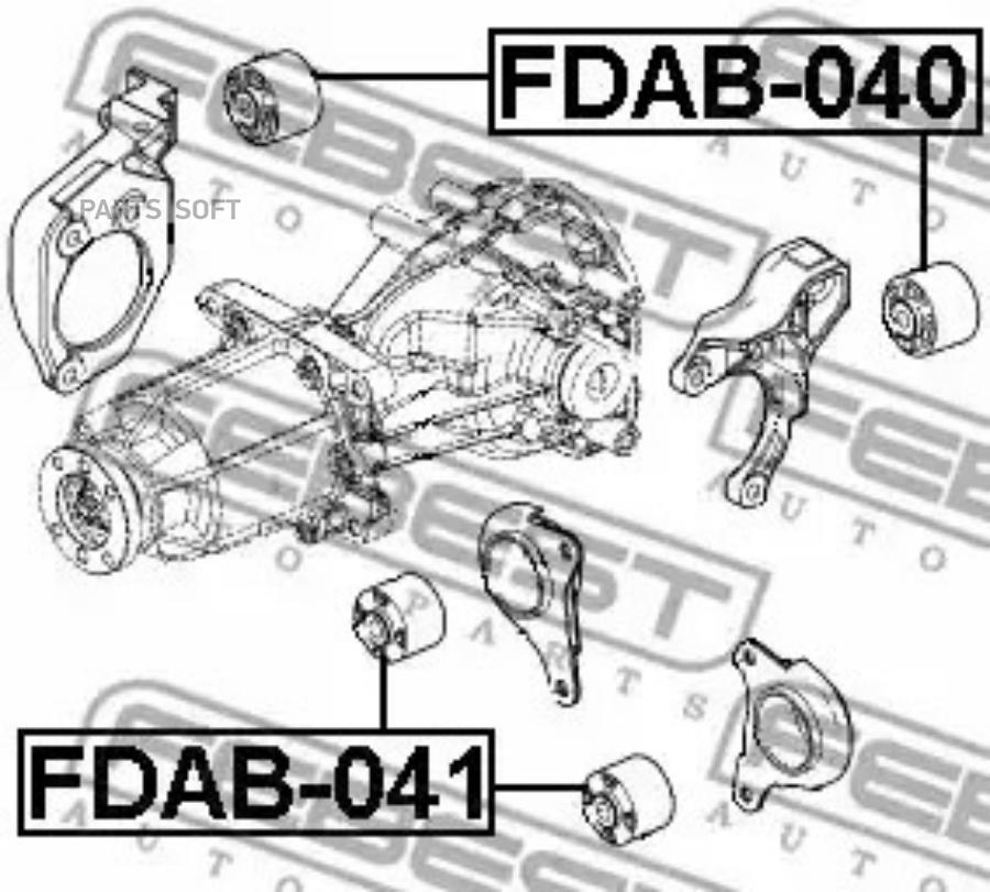 

FEBEST С-б. подрамника зад. FORD EXPLORER V TUB 2011=> FEBEST FDAB-041