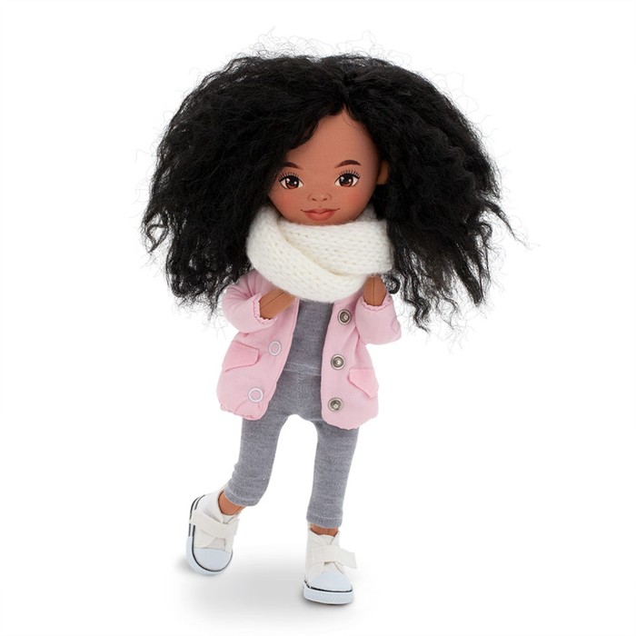 Мягкая кукла Orange Toys Tina в розовой куртке 32 см