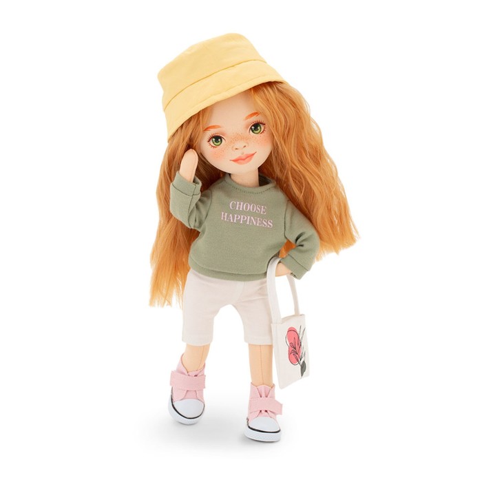 Мягкая кукла Orange Toys Sunny в зелёной толстовке 32 см, серия спортивный стиль