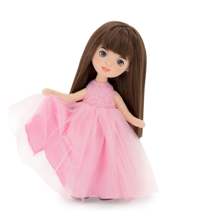Мягкая кукла Orange Toys Sophie в розовом платье с розочками 32 см