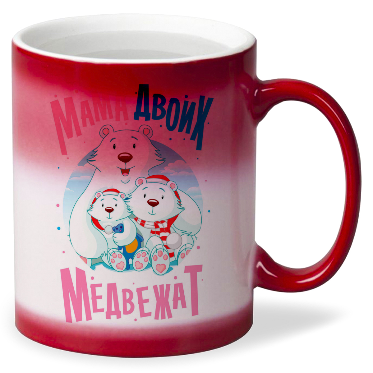 

Кружка CoolPodarok Семья. Мама двоих медвежат
