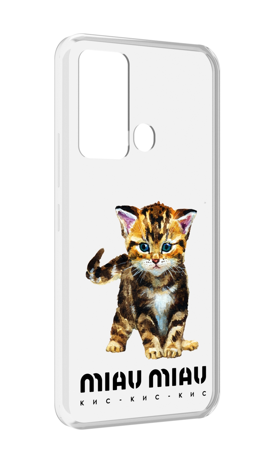

Чехол MyPads Бренд miau miau для ITEl Vision 3, Прозрачный, Tocco