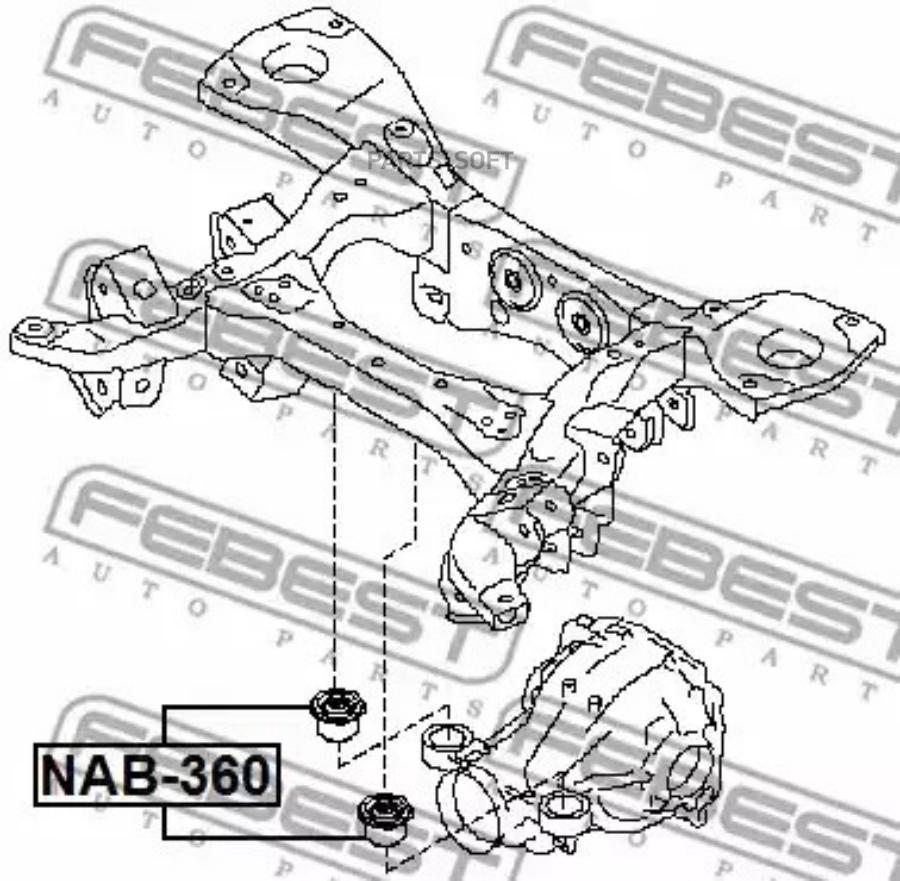 

FEBEST С-б. зад. балки NISSAN PATROL Y62 2010.03- [EL] FEBEST NAB-360