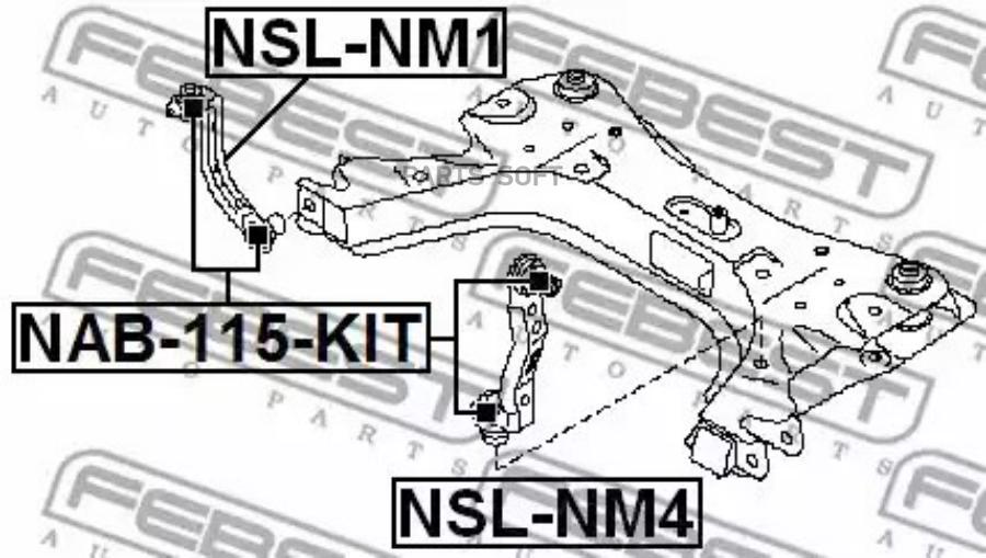

FEBEST С-б пер.тяги стабил.компл. NISSAN TIIDA 2007=> FEBEST NAB-115-KIT