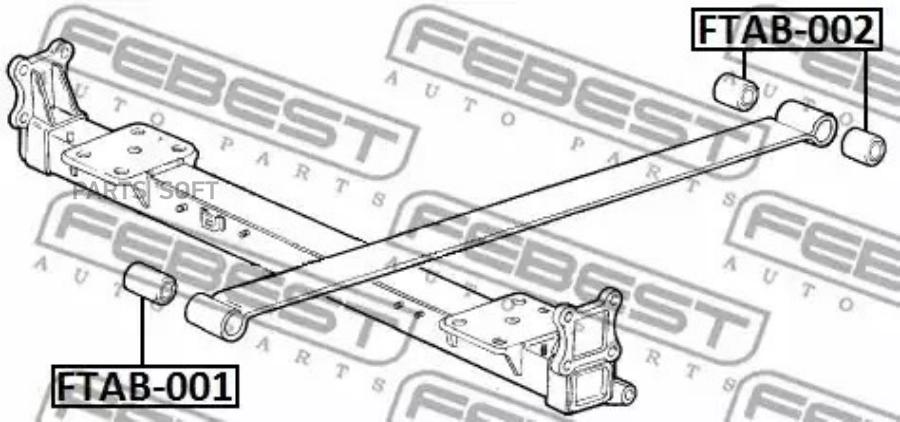 FEBEST С-б зад.рессоры PEUGEOT BOXER I 1994-2006 FEBEST FTAB-002