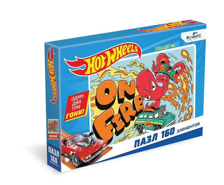 

Hot wheels.Пазл.160 Эл.В огне., 07075О