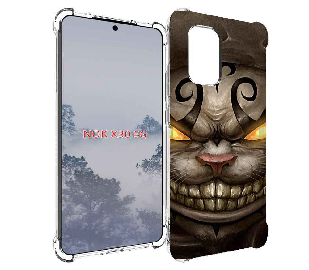 

Чехол MyPads злой котик с желтыми глазами для Nokia X30 5G, Tocco