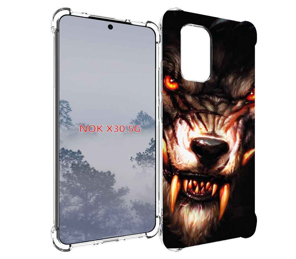 

Чехол MyPads злой голодный волк мужской для Nokia X30 5G, Tocco
