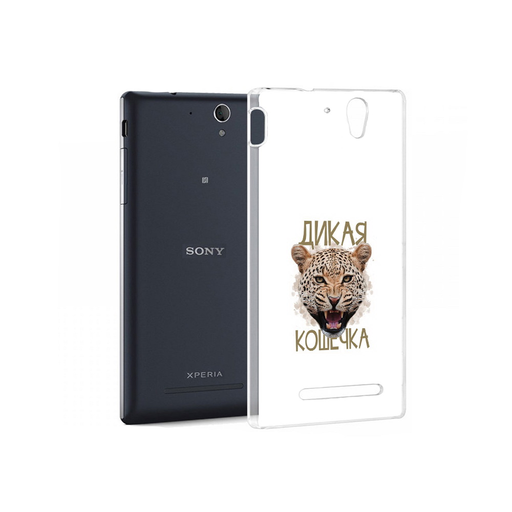 

Чехол MyPads Tocco для Sony Xperia C3 дикая кошечка (PT18760.251.324), Прозрачный, Tocco