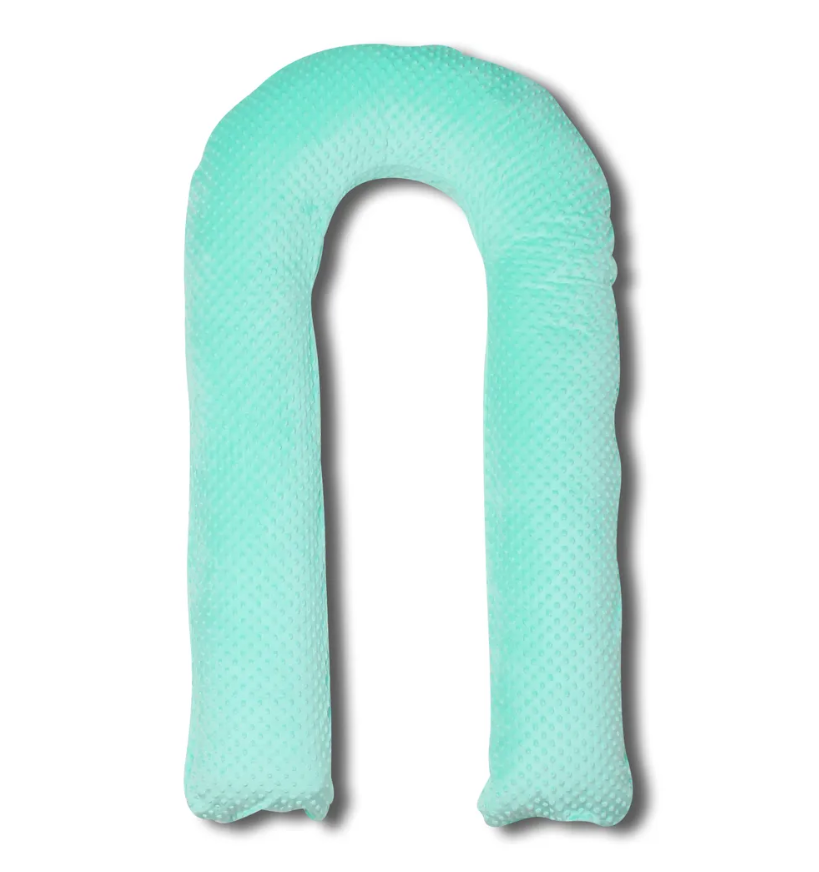 

Наволочка Body Pillow на подушку для беременных формы U плюш минки, мятный, Зеленый
