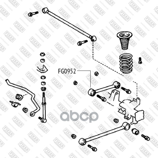

Сайлентблок заднего продольного рычага FIXAR fg0952