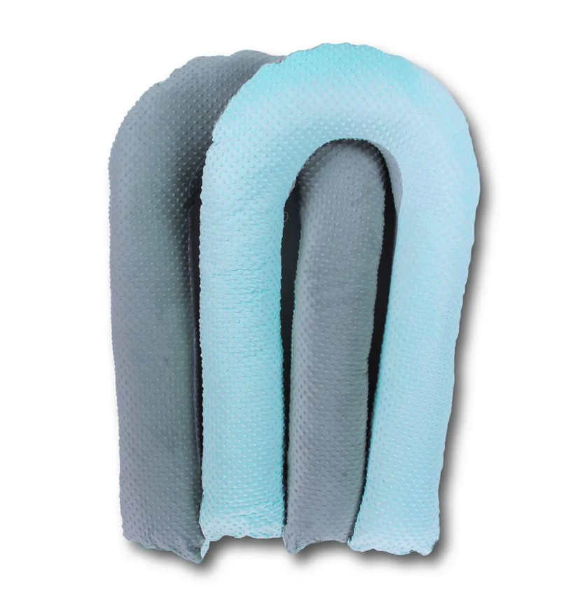 

Наволочка Body Pillow на подушку для беременных формы U плюш минки, розовый-серый, Серый;розовый