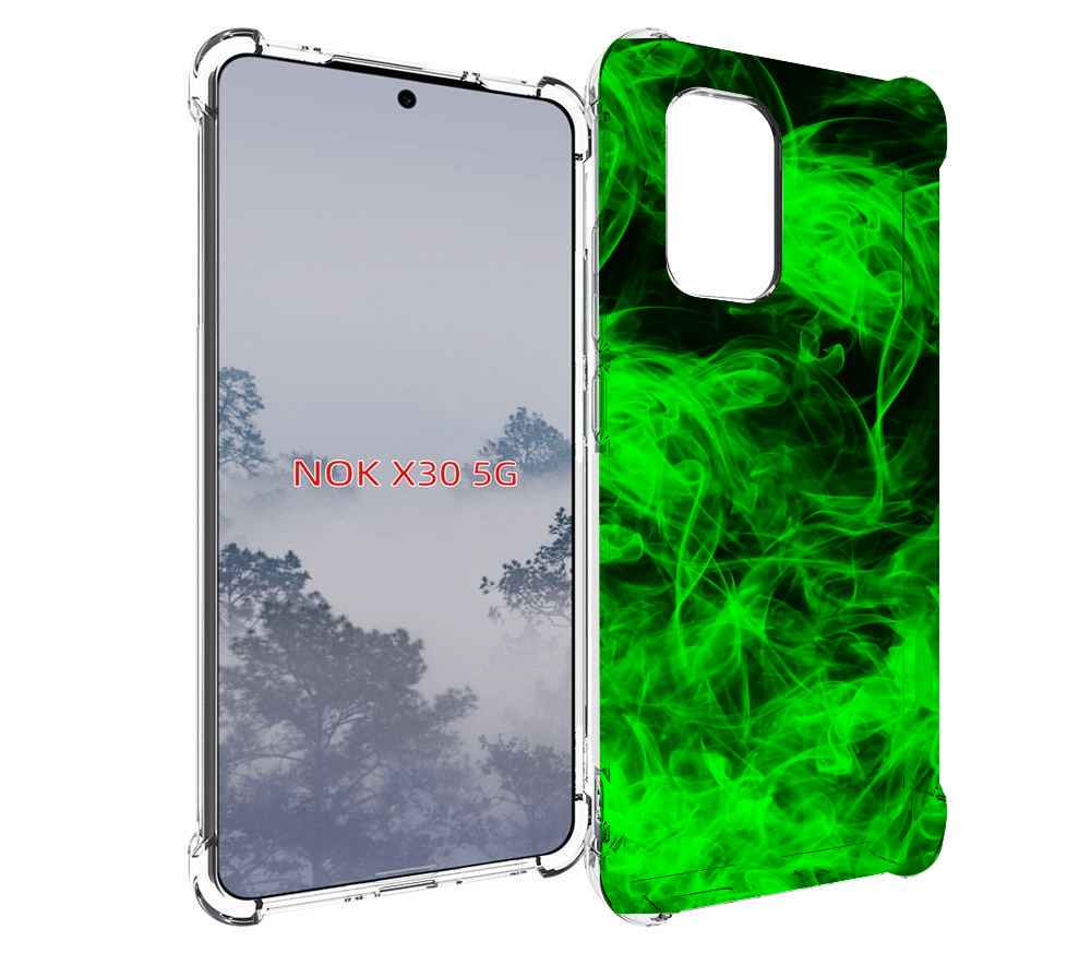 

Чехол MyPads зеленый-дымок для Nokia X30 5G, Tocco