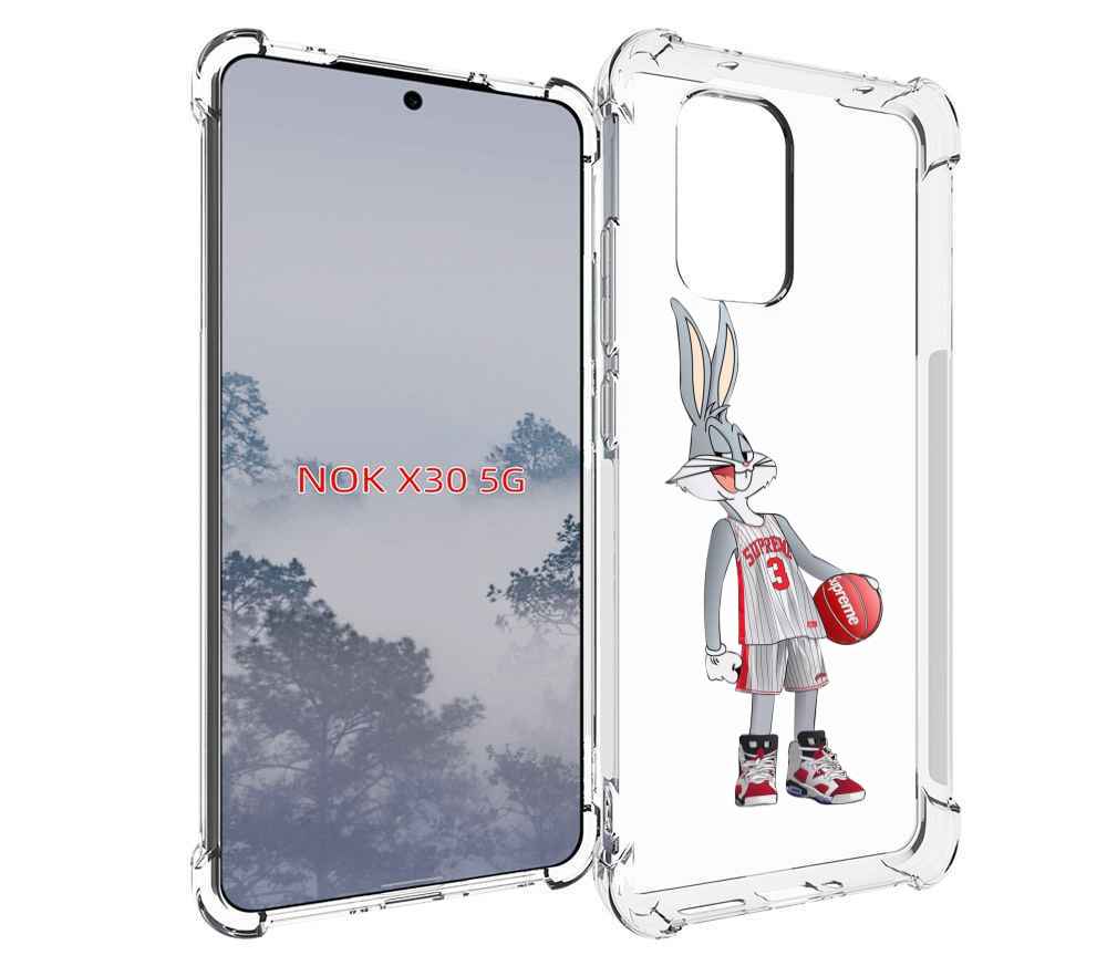 

Чехол MyPads заяц-баскетболист женский для Nokia X30 5G, Tocco
