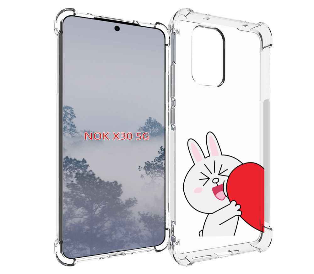

Чехол MyPads зайчик-с-полуседрцем для Nokia X30 5G, Tocco