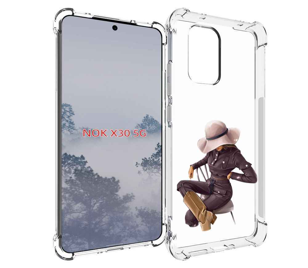 

Чехол MyPads загадочная-девушка-в-костюме женский для Nokia X30 5G, Tocco