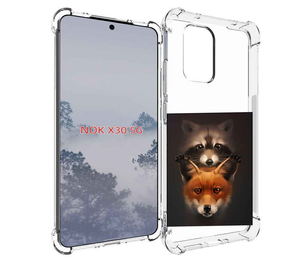 

Чехол MyPads енотик-лисенок для Nokia X30 5G, Tocco