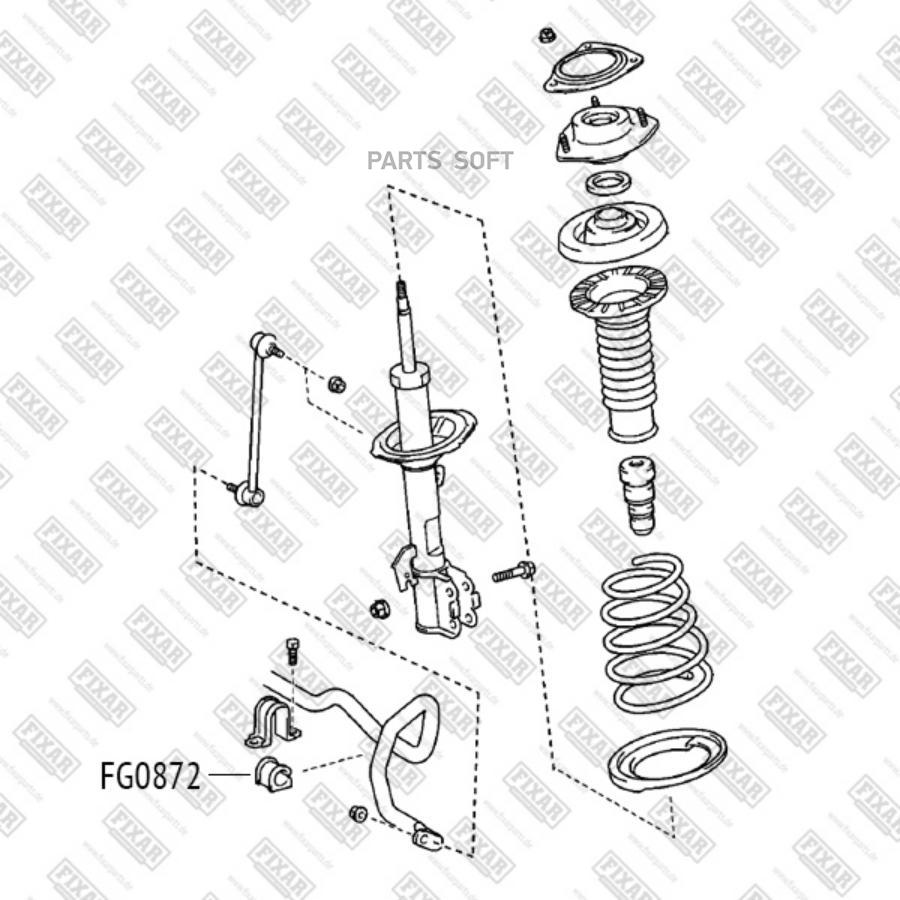 

Втулка стабилизатора переднего FIXAR fg0872