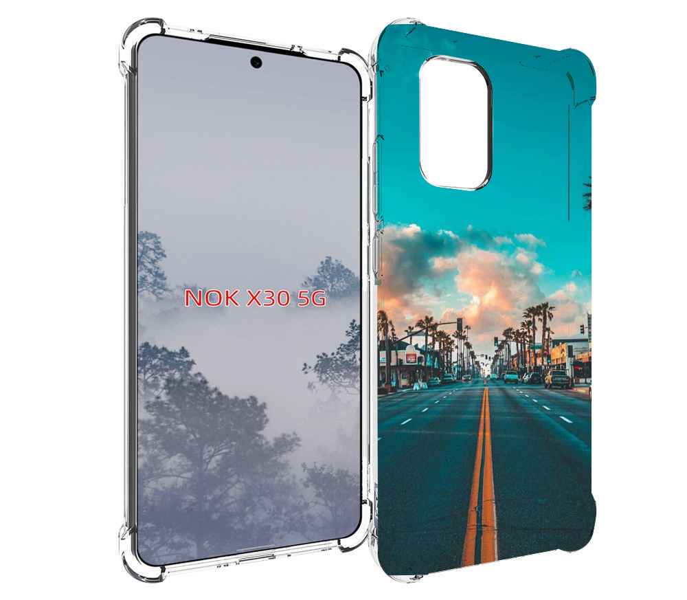 

Чехол MyPads дорога-в-лос-анджелес для Nokia X30 5G, Tocco