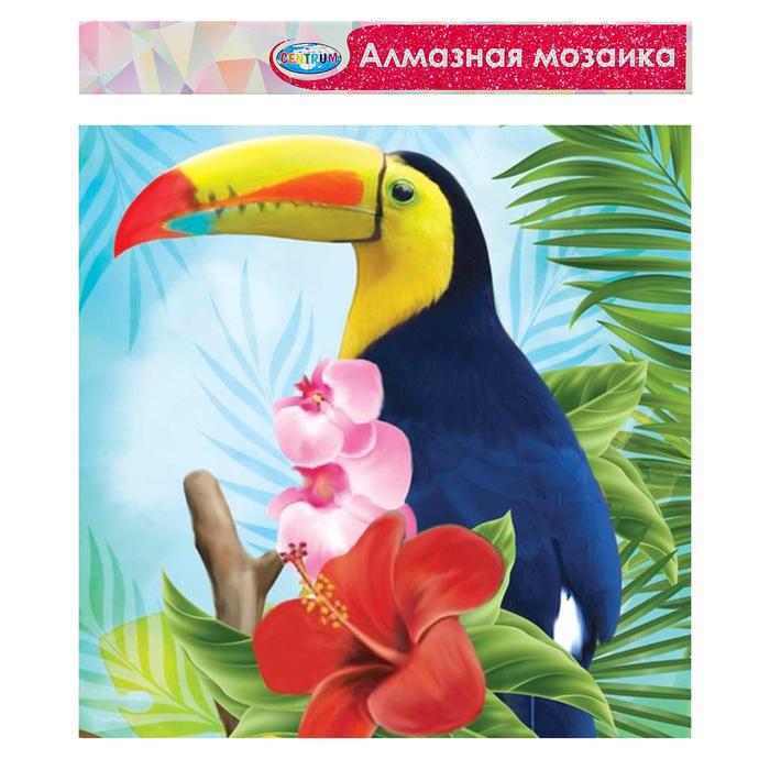 

Алмазная мозаика без подрамника, частичное заполнение «Тукан» 40×50 см