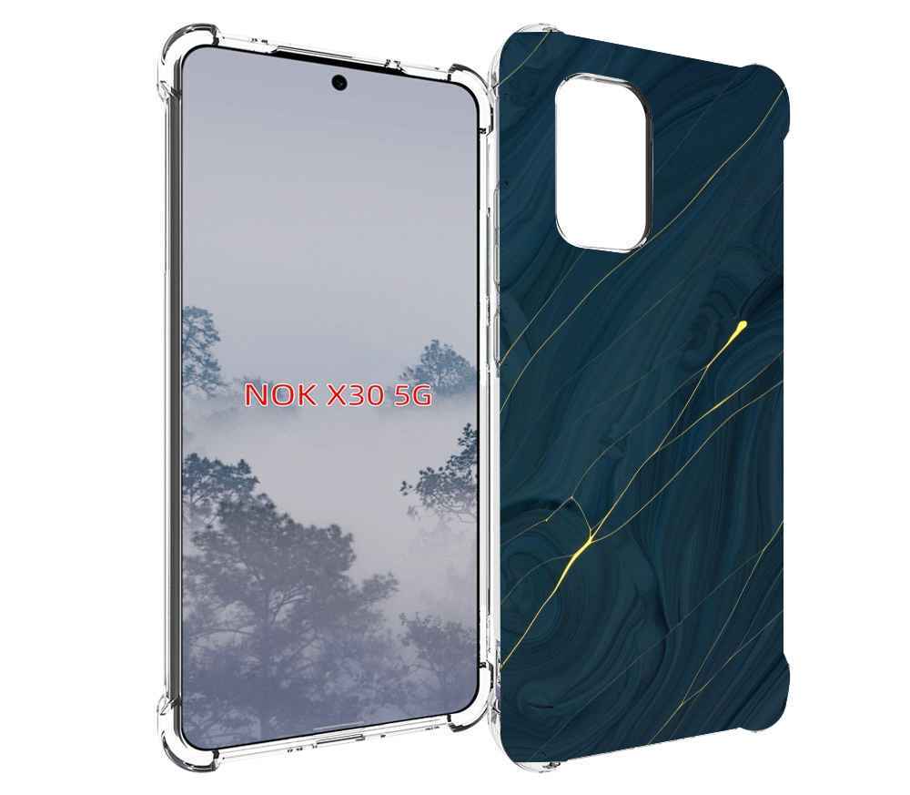 

Чехол MyPads дерево с золотыми трещинами для Nokia X30 5G, Tocco