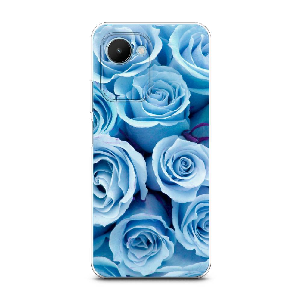 

Чехол Awog на Realme C30S 4G "Лазурные розы", Голубой, 2511650-8