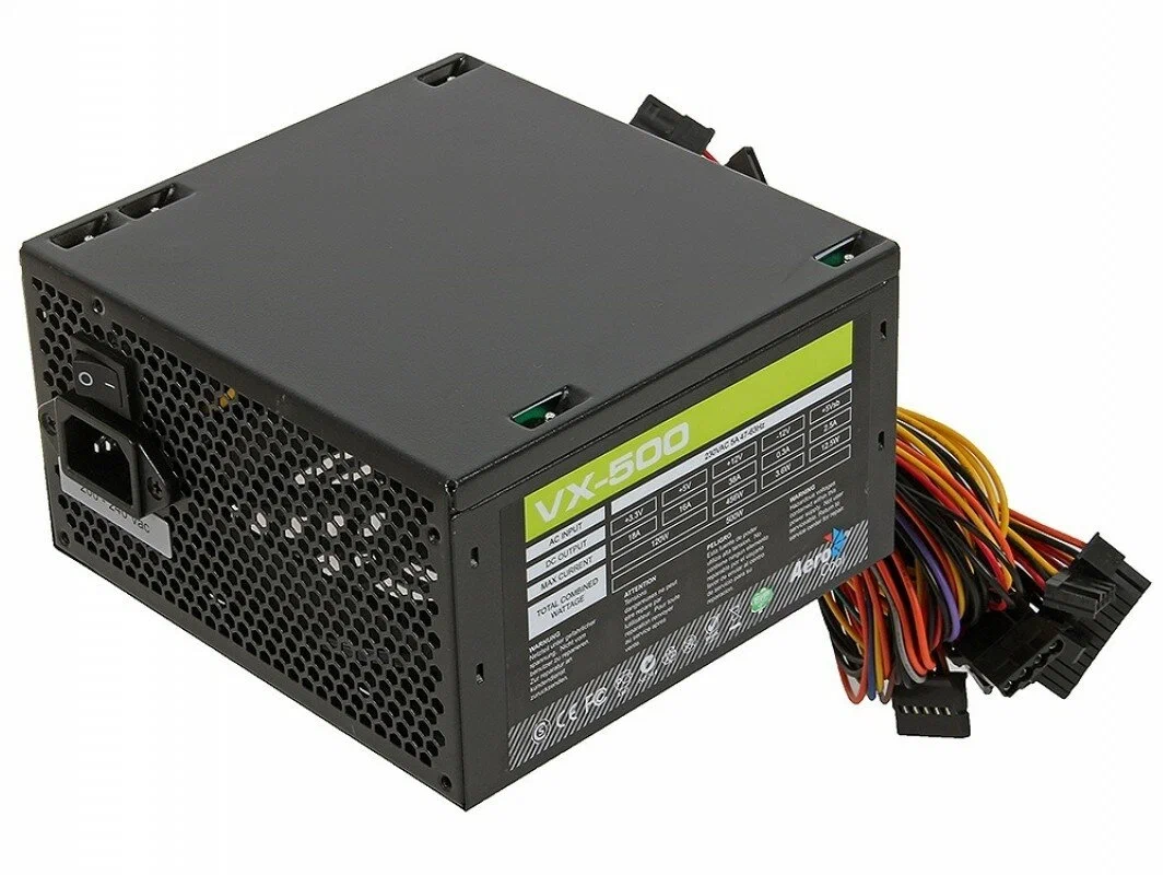 

Блок питания AeroCool VX-500 Plus 500W, Черный, VX-500 Plus