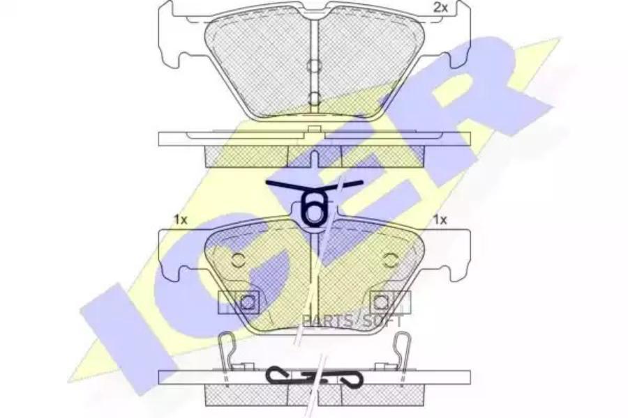 

Тормозные колодки ICER задние для Subaru Legacy 2015- 182242