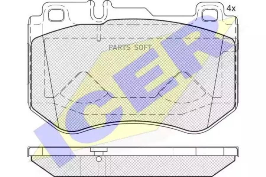 ICER Колодки торм.пер. MERCEDES C-Class (W205/S205) 13->