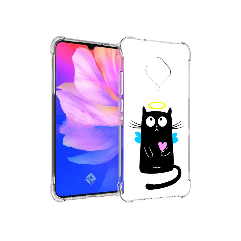 

Чехол MyPads Tocco для Vivo V17 Кот ангелок (PT147343.378.96), Прозрачный, Tocco