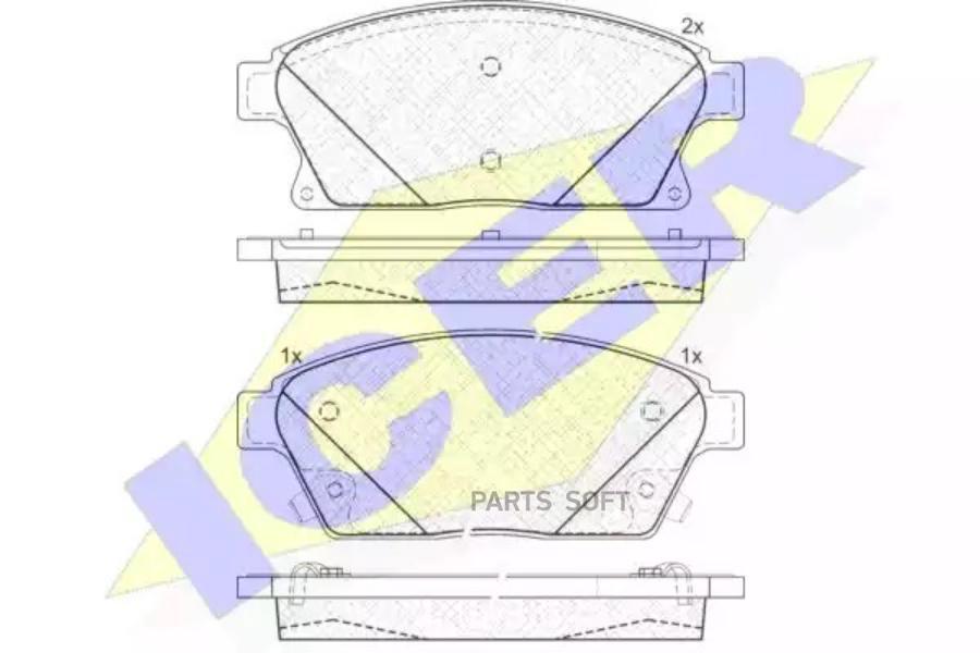 

Тормозные колодки ICER передние для Chevrolt Cruze 2009- 181939
