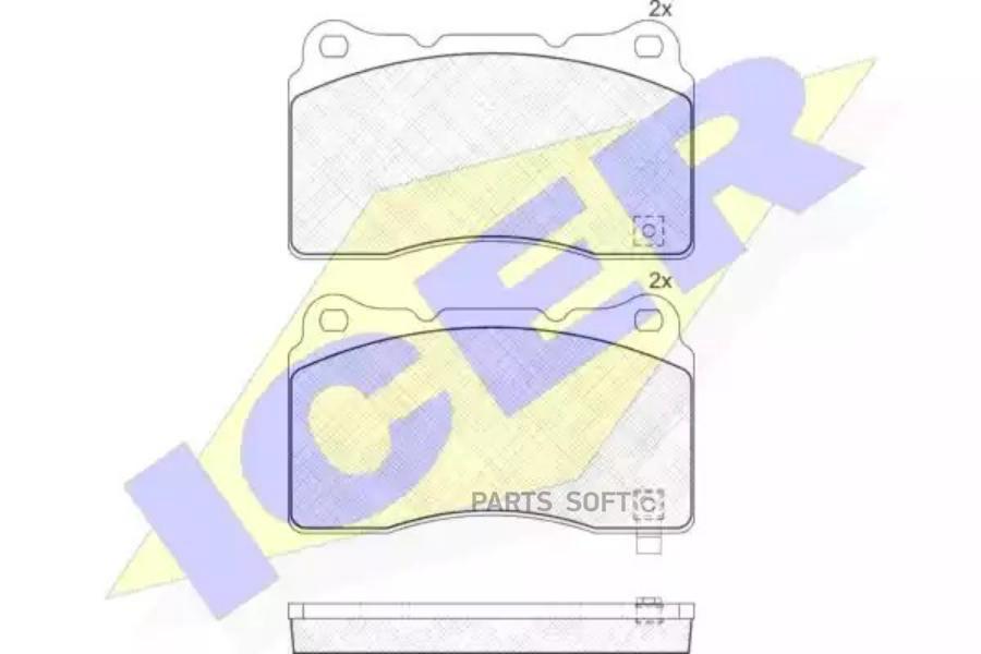 

ICER Колодки торм.пер. MITSUBISHI LANCER VI (CK/P_A) 03/04- - SUBARU IMPREZA (GD, GG) 11/0